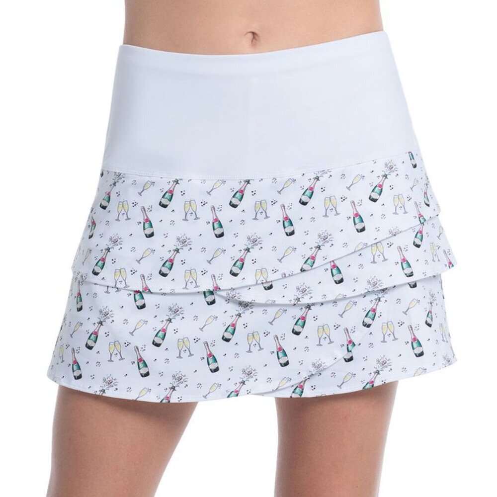 Lucky In Love white skirt Novelty Poppin' Bottles Skirt champagne toast XL